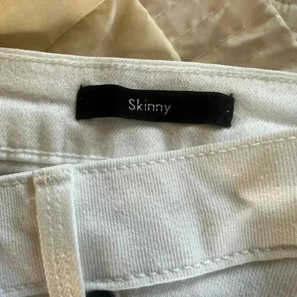 Parker Smith White Jeans with navy/orange trim. 28 skinny perfect condition. - Picture 8 of 15